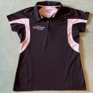 DISNEY Champion Double Dry size S runDisney Race Staff zip neck, collar